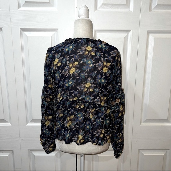 Anthropologie Meadow Rue Strasser Floral Blouse - Picture 4 of 5